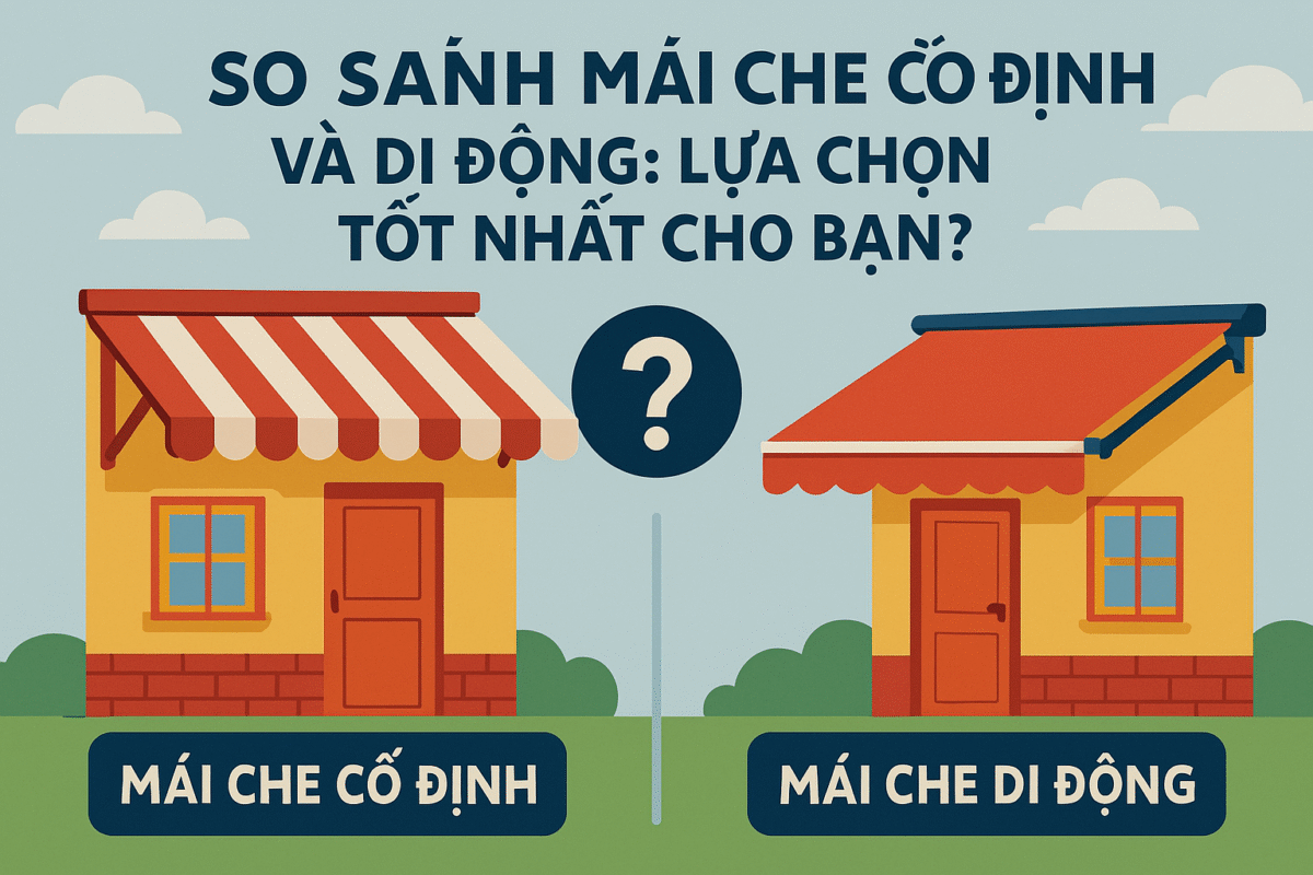 tổng quan về mái che cố định và mái che di động