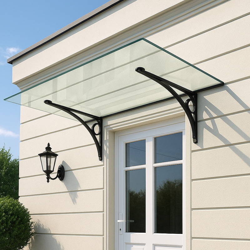 Mái đón là gì? Mái Canopy Kính – lựa chọn sang trọng, phù hợp cho cửa ra vào, sân thượng hoặc văn phòng. Kính cường lực cao cấp giúp mái đón vừa bền vừa dễ vệ sinh, giữ được vẻ đẹp hiện đại lâu dài.