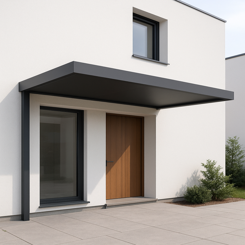 Mái hắt (ô văng) nhỏ cho nhà hướng Tây.