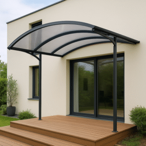 Mái vòm poly lấy sáng có độ cong nhẹ, thẩm mỹ, hiện đại