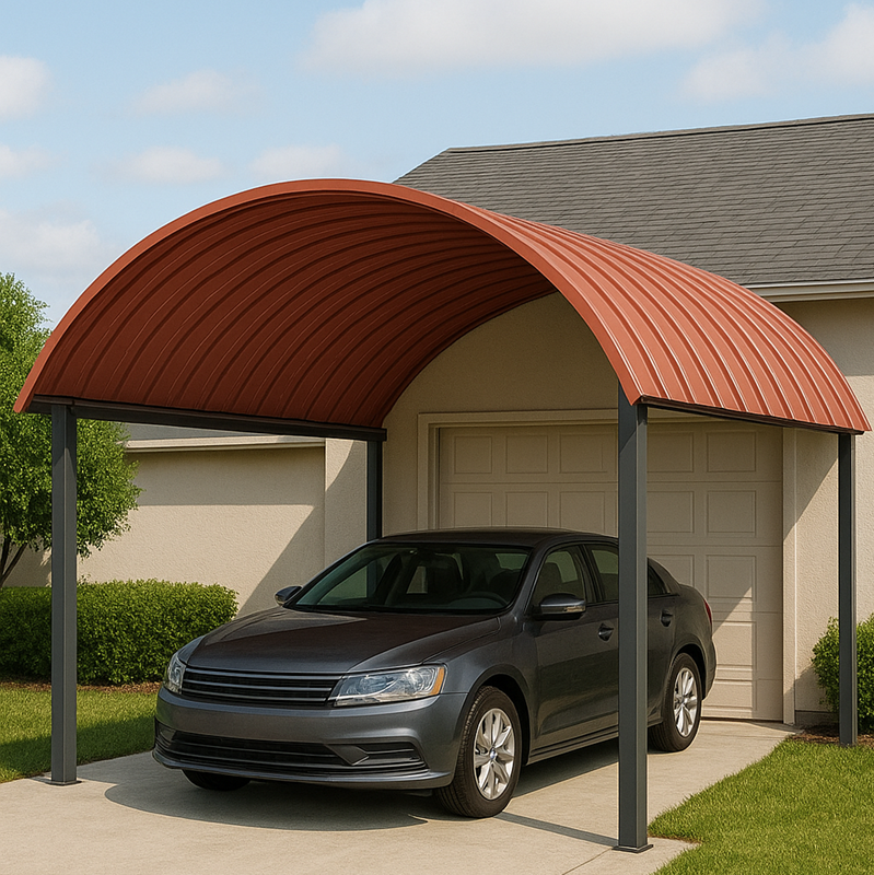 Diện tích mái vòm là phần bề mặt cong thực tế của mái, được tính bằng mét vuông (m²)