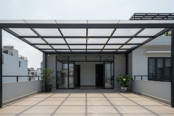 Mái Che Sân Thượng Tấm Polycarbonate