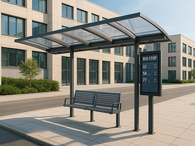 Nhà Chờ Xe Buýt, Trạm Dừng, Lối Đi Công Cộng