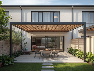 Mái Polycarbonate Sân Vườn Nhà Phố